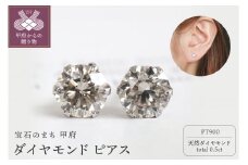 〈 甲府ジュエリー 〉甲府市発 プラチナ ダイヤモンド ピアス 0.5ct 一粒 [PK-0006PT]