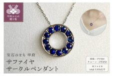 〈 甲府ジュエリー 〉PT900　サファイヤサークルペンダント　K05118-H
