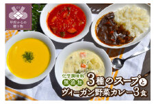 化学調味料無添加スープ３食＆ヴィーガン野菜カレー３食セット