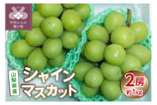 【2024年配送分】シャインマスカット 2房 1.0ｋｇ