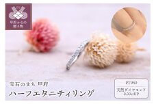 〈 甲府ジュエリー 〉【サイズ：13号】天然ダイヤモンド　ハーフエタニティリング　FRU019