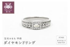 〈 甲府ジュエリー 〉【サイズ：9.5号】甲府市発 プラチナ ダイヤモンドリング 0.1ct 喜平 [WR-5376PT]