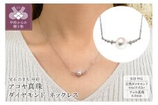 〈 甲府ジュエリー 〉K18WG　アコヤ真珠　ダイヤモンド　ネックレス（#108：03172848-W）