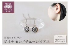 〈 甲府ジュエリー 〉Pt900【D SI EX H&C】ダイヤモンドチェーンピアス　トータル0.5ct　K06057-H