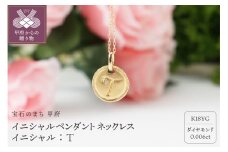 〈 甲府ジュエリー 〉【K18】イニシャルペンダントネックレス イニシャル：T