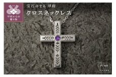pt900　フェザークロスネックレス　インディアンジュエリー　アメジスト　180807w-birth-pt-am