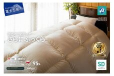 羽毛掛けふとん（セミダブル）ポーランド産マザーグース95％【創業100年】 羽毛布団 掛け布団 セミダブル 寝具 本掛け 回収キット付き 山梨 富士吉田