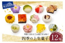 「四季の上生菓子」12個入【富士夢和菓子】　和菓子 生菓子  スイーツ 餡 練り切り 山梨 富士吉田