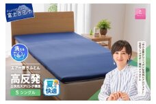 【甲州羽毛ふとん】高反発洗えるエアー敷きふとん（シングル）  夏用 寝具 敷きふとん 敷布団 敷き布団 羽毛 シングル 山梨 富士吉田