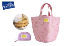 IIYU TEXTILE オケバック＆フロセンウォレット＆木桶(オリジナル焼印入) ピンク