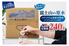 【12か月お届け】バナジウム天然水定期便 富士山の原水 20L BIB 防災 保存 ストック 防災グッズ 備蓄 山梨 富士吉田