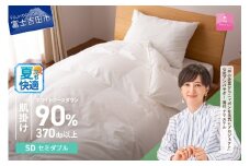  羽毛布団 抗菌・抗ウイルス加工羽毛肌掛けふとん(セミダブル)【甲州羽毛ふとん】  夏用 掛け布団 寝具 羽毛布団 セミダブル 肌掛けふとん 抗菌 抗ウイルス 山梨 富士吉田