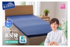 【甲州羽毛ふとん】高反発洗えるエアー敷きふとん（セミダブル）夏用 敷布団 高反発 セミダブル 寝具 敷きふとん 洗える 山梨 富士吉田