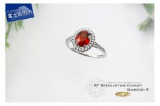 スペサルティンガーネットリング 【 プラチナ 】 指輪 ガーネット ダイヤモンド リング ジュエリー ダイヤ PT 品質保証書付 KT-1118