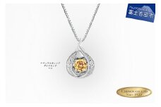 ナチュラルオレンジダイヤモンド トゥインクルストーンペンダント プラチナ ツユ ネックレス ダイヤモンド ジュエリー アクセサリー 宝石 富士吉田 山梨