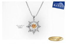 ナチュラルオレンジダイヤモンド トゥインクルストーンペンダント プラチナ sunflower ネックレス ダイヤモンド ジュエリー アクセサリー 宝石 富士吉田 山梨