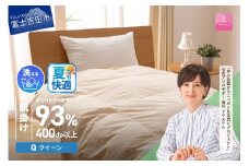【甲州羽毛肌掛けふとん】手洗いできるロイヤルゴールドホワイトグース93％（クイーン/アイボリー） 夏用 羽毛布団 布団 ふとん 寝具 掛け布団 肌掛け クイーン 肌掛け 山梨 富士吉田