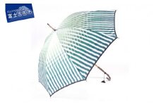 雨長傘　富士と水（緑） 傘 雨長傘 日用品 雑貨 織物ブランド おしゃれ ギフト プレゼント 和風 伝統 山梨 富士吉田