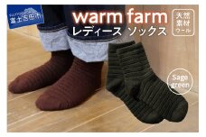 光吸収発熱ウール「ウォームファーム　ソックス」セージグリーン