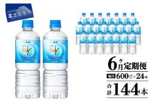 水 定期便 【6か月お届け】「アサヒおいしい水」天然水富士山 1箱(24本入）PET600ml 6回 水定期便 ミネラルウォーター 毎月 天然水 飲料水 山梨 富士吉田