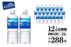水 定期便 【12か月お届け】「アサヒおいしい水」富士山のバナジウム天然水 1箱(24本入）PET600ml 12回 水定期便 ミネラルウォーター 毎月 天然水 飲料水  防災 備蓄  防災グッズ ストック 保存 山梨 富士吉田