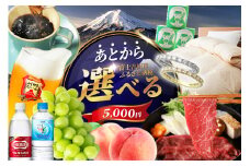 あとからセレクト【ふるさとギフト】5,000円 コーヒー マスキングテープ ウェットティッシュ あんこ 山梨 富士吉田
