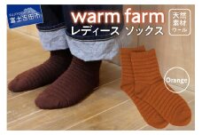 光吸収発熱ウール「ウォームファーム　ソックス」オレンジ