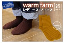 光吸収発熱ウール「ウォームファーム　ソックス」マスタード