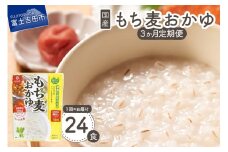 【3か月定期便】もち麦おかゆ　24食 保存 防災 備蓄 防災グッズ ストック 山梨 富士吉田