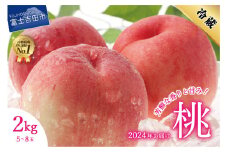 【2024年先行予約】山梨県産 桃 約2kg(5～8 玉) 先行予約 2024年発送 桃 約2kg 5～8 玉  もも 白鳳系 白桃系 果物 山梨 山梨県産 もも フルーツ ギフト 冷蔵配送 もも