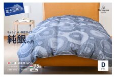 【純銀の糸】ちょうどいい中厚タイプの羽毛布団【ハンガリー産ホワイトマザー95％】ダブル 合掛け 羽毛布団 寝具 掛けふとん 布団 掛布団 ふとん 山梨 富士吉田