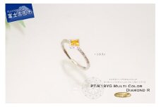 スクエアカットマルチカラーダイヤモンドリング PT KT1196 指輪 ダイヤモンド ジュエリー リング ダイヤ 品質保証書付き 山梨 富士吉田