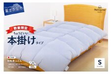 【数量限定】ちょうどいい本掛けタイプの羽毛布団ライトグレー シングル 羽毛量1.2㎏