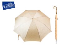 花ジャガード（晴雨兼用長傘）アイボリー 雨傘 日傘 晴雨兼用 長傘 かさ ギフト 山梨 富士吉田