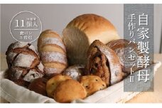 自家製酵母のパンセットⅡ（10種類11個、食パン5枚切り）【パン工房 稔】｜天然酵母 食パン パン 菓子パン  詰合せ 詰め合わせ セット ギフト 