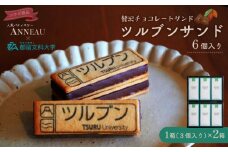 ツルブンサンド6個入(チョコレート菓子)｜チョコレート クッキー ガナッシュ 都留文科大学　つるぶん　春から都留文