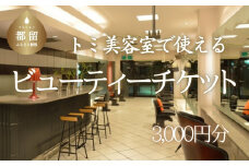 トミ美容室で使える【ビューティーチケット】 3,000円分｜トミ美容室 TOMI カット カラー パーマ トリートメント エステ 卒業式 成人式 七五三 着付け チケット 利用券