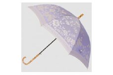 【槙田商店】晴雨兼用長傘　kirie バラ　ロイヤルパープル 傘 かさ 雨具 高級 晴雨 兼用 UV 日焼け ギフト ファッション  日傘 プレゼント 化粧箱 老舗