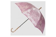 【槙田商店】晴雨兼用長傘　Kirie　ドットとフラワー　アメジスト 傘 かさ 雨具 高級 晴雨 兼用 UV 日焼け ギフト ファッション  日傘 プレゼント 化粧箱 老舗