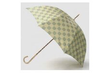 【槙田商店】晴雨兼用長傘　ノルディック　ドットコラージュ　グリーン 傘 かさ 雨具 高級 晴雨 兼用 UV 日焼け ギフト ファッション  日傘 プレゼント 化粧箱 老舗