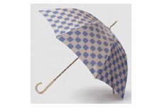 【槙田商店】晴雨兼用長傘　ノルディック　ドットコラージュ　ブルー 傘 かさ 雨具 高級 晴雨 兼用 UV 日焼け ギフト ファッション  日傘 プレゼント 化粧箱 老舗
