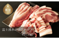 【希少！幻の豚】富士湧水ポークセット 約1.2kg　豚肉　夕食　おかず　焼肉　焼き肉　
