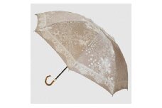 【槙田商店】晴雨兼用折りたたみ傘　kirie ドットフラワー　モカブラウン 傘 かさ 雨具 高級 晴雨 兼用 UV 日焼け ギフト ファッション  日傘 プレゼント 化粧箱 老舗