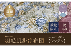 【数量限定・訳あり】【肌掛け布団】羽毛肌掛け布団　ホワイトダウン８５％使用（シングル：１５０ｃｍｘ２１０ｃｍ）【サンモト】｜色柄お任せ ワケあり 羽毛布団 掛け布団 訳アリ 羽毛ふとん