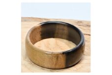 木製黒柿バングル（サイズ：内径70mm）木製品　手作り　アクセサリー　