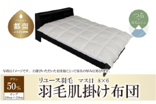 【肌掛け布団】羽毛肌掛け布団　ダウン50％　（キング：230cm×210cm）【リユース羽毛】【ＲＥＲＥＸ】 ｜ 肌掛け 羽毛 ダウン