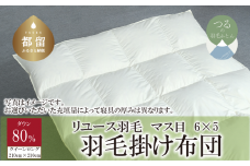 【掛け布団】羽毛掛け布団　ダウン80％　（クイーン：210cm×210cm）【リユース羽毛】【ＲＥＲＥＸ】 ｜ 羽毛 ダウン