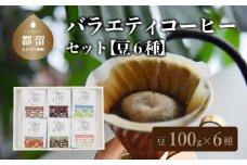 山梨県 都留市【コーヒー豆】バラエティ100g 6種セット（豆のまま100g×6個）【OneNote Coffee Roaster】｜煎りたて コーヒー 直送 プレゼント 贈答 珈琲豆 コーヒー豆 珈琲 チョコレート デザート フレーバー 旅行 キャンプ アウトドア ケーキ