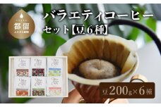 山梨県 都留市 【コーヒー豆】バラエティ200g 6種セット（豆のまま200g×6個）【OneNote Coffee Roaster】｜煎りたて コーヒー 直送 プレゼント 贈答 珈琲豆 コーヒー豆 珈琲 スペシャルティー チョコレート デザート フレーバー 旅行 キャンプ アウトドア ケーキ