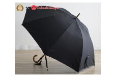 〈小宮商店〉「絹紬」雨晴兼用長傘（ブラック）【高島屋選定品】